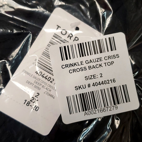 ❤️NWT VINTAGE TORRID TOP - WASHABLE CRINKLE GAUZE - PEPLUM CORSET BACK PLUS SIZE - Picture 5 of 14